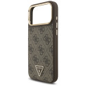 Kryt Guess Triangle Logo MagSafe iPhone 17 Pro Max - hnědá/zlatá