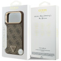 Kryt Guess Triangle Logo MagSafe iPhone 17 Pro Max - hnědá/zlatá