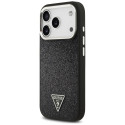 Kryt Guess Glitter Triangle Logo MagSafe pro iPhone 17 Pro černá