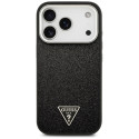 Kryt Guess Glitter Triangle Logo MagSafe pro iPhone 17 Pro černá