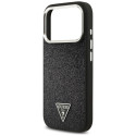 Kryt Guess Glitter Triangle Logo MagSafe pro iPhone 17 Pro černá
