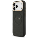 Kryt Guess Peony Hot Stamp MagSafe iPhone 17 Pro Max černý