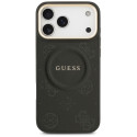 Kryt Guess Peony Hot Stamp MagSafe iPhone 17 Pro Max černý