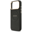Kryt Guess Peony Hot Stamp MagSafe iPhone 17 Pro Max černý