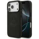 Kryt Mercedes Leather Vintage Logo MagSafe iPhone 17 Pro - černý