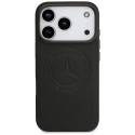 Kryt Mercedes Leather Vintage Logo MagSafe iPhone 17 Pro - černý