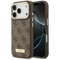 Kryt Guess 4G Logo Plate MagSafe pro iPhone 17 Pro – brown