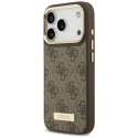 Kryt Guess 4G Logo Plate MagSafe pro iPhone 17 Pro – brown