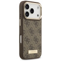 Kryt Guess 4G Logo Plate MagSafe pro iPhone 17 Pro – brown