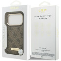 Kryt Guess 4G Logo Plate MagSafe pro iPhone 17 Pro – brown