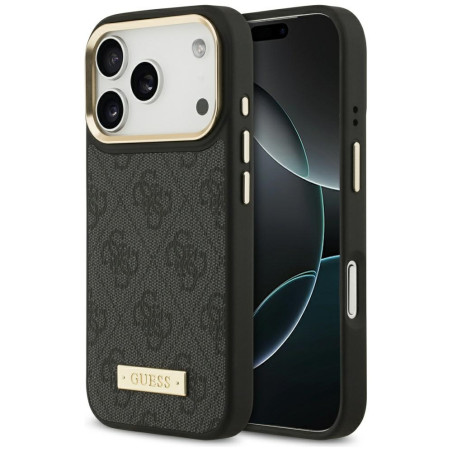 Kryt Guess 4G Logo Plate pro iPhone 17 Pro černý