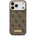 Kryt Guess 4G Logo Plate pro iPhone 17 Pro Max - hnědý