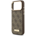 Kryt Guess 4G Logo Plate pro iPhone 17 Pro Max - hnědý