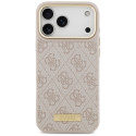 Kryt Guess 4G Logo Plate pro iPhone 17 Pro Max - růžová
