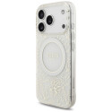 Kryt Guess IML Flowers MagSafe pro iPhone 17 Pro - bílá