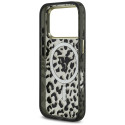 Kryt Guess LEOPARD GLITTER MagSafe iPhone 17 Pro černý