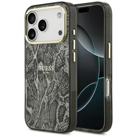 Kryt Guess Python Pattern MagSafe pro iPhone 17 Pro - černý