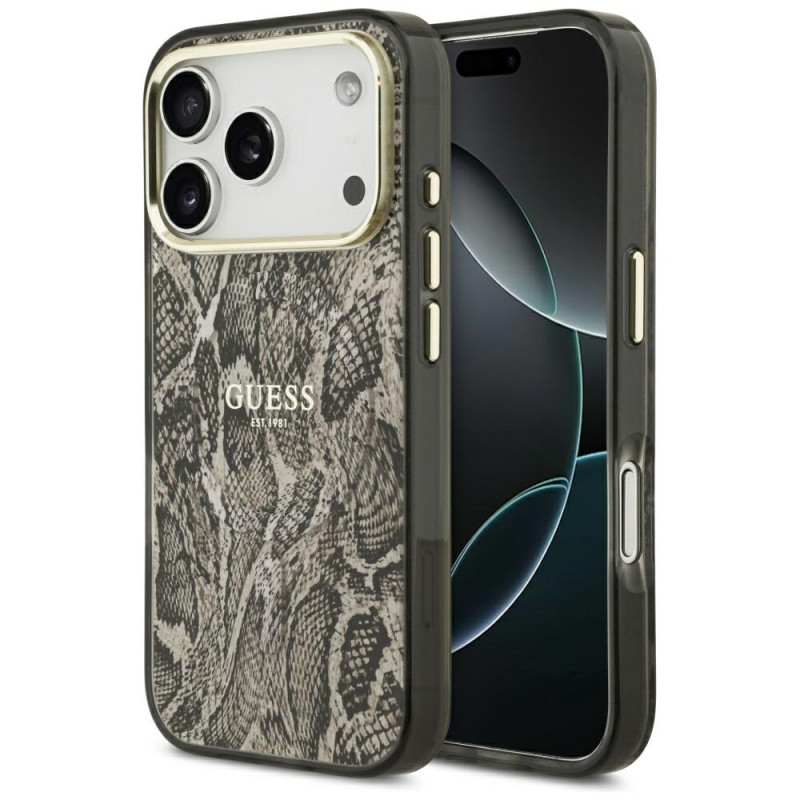 Kryt Guess PYTHON PATTERN pro iPhone 17 Pro Max - hnědý