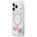 Kryt Guess RESIN FLOWERS Glitter MagSafe pro iPhone 17 Pro