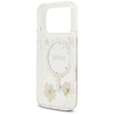 Kryt Guess RESIN FLOWERS Glitter MagSafe pro iPhone 17 Pro