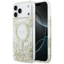 Kryt Guess Resin Bottom Glitter MagSafe iPhone 17 Pro Max - zlatá
