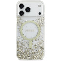 Kryt Guess Resin Bottom Glitter MagSafe iPhone 17 Pro Max - zlatá