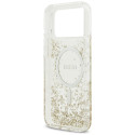 Kryt Guess Resin Bottom Glitter MagSafe iPhone 17 Pro Max - zlatá