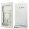 Kryt Guess Resin Bottom Glitter MagSafe iPhone 17 Pro Max - zlatá