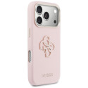Kryt Guess FW RESIN Logo Case iPhone 17 Pro - růžová