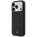 Kryt Mercedes Leather Mesh s mašličkou iPhone 17 Pro - černý