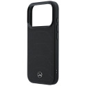 Pouzdro Mercedes Leather Mesh MagSafe pro iPhone 17 Pro Max - černé