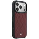 Pouzdro Mercedes Leather MagSafe pro iPhone 17 Pro Max – červené