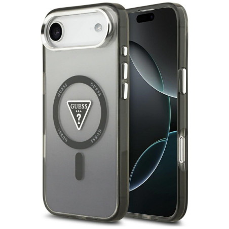 Kryt Guess IML Gradient Triangle Logo MagSafe pro iPhone Air - černé