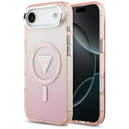 Kryt Guess IML Gradient Triangle Logo pro iPhone Air - růžové