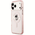 Kryt Karl Lagerfeld CHOUPETTE SKETCH pro iPhone 17 Pro Max - růžové