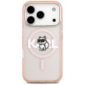 Kryt Karl Lagerfeld CHOUPETTE SKETCH iPhone 17 Pro - růžové
