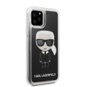 Kryt Karl Lagerfeld ICONIC Glitter iPhone 11 Pro černá