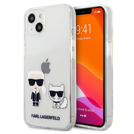 Kryt Karl Lagerfeld KARL & CHOUPETTE Transparent pro iPhone 13 mini