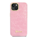 Kryt Guess CROCO COLLECTION pro iPhone 14 - pink