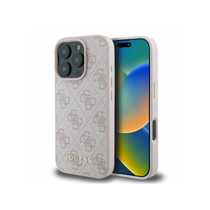 Kryt Guess 4G Classic pro iPhone 16 Pro - růžový