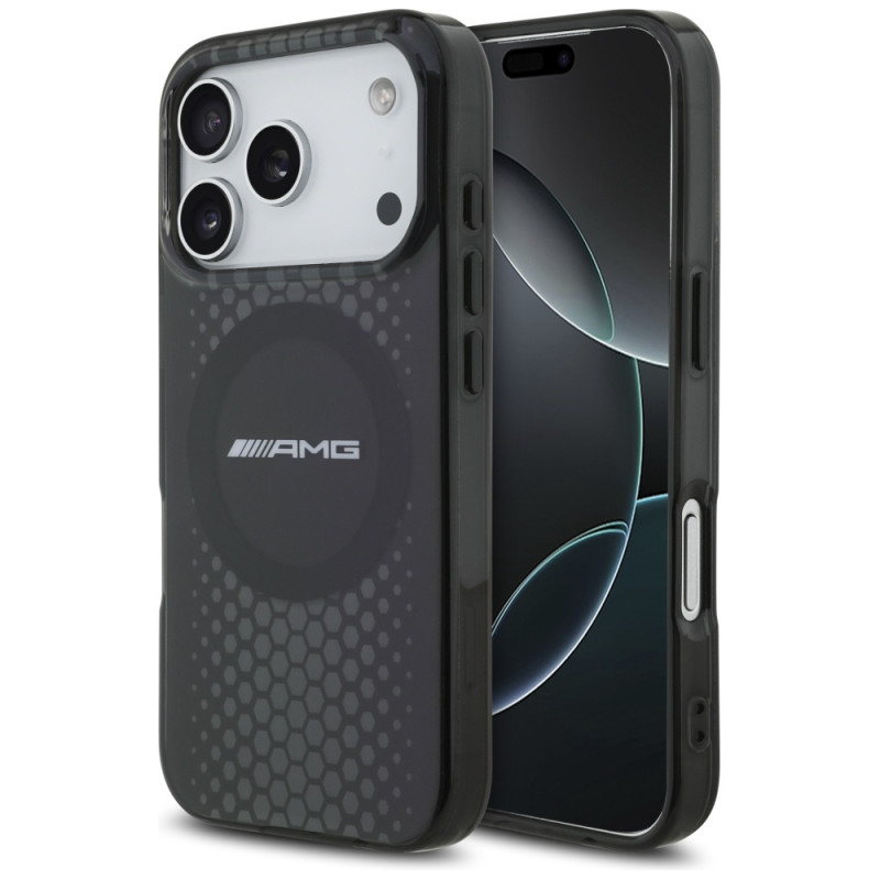 Kryt AMG Double Layer Transparent Graphics MagSafe pro iPhone 17 Pro - černý