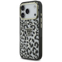 Kryt Guess Leopard Glitter MagSafe pro iPhone 17 Pro Max - černý