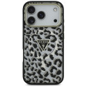 Kryt Guess Leopard Glitter MagSafe pro iPhone 17 Pro Max - černý