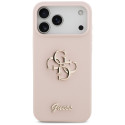 Kryt Guess SILICONE BIG 4G SCRIPT iPhone 17 Pro Max - růžová