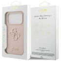Kryt Guess Silicone Big 4G Script Case pro iPhone 17 Pro pink
