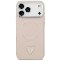 Kryt Guess Triangle Logo MagSafe iPhone 17 Pro - růžová