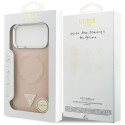 Kryt Guess Triangle Logo MagSafe iPhone 17 Pro - růžová