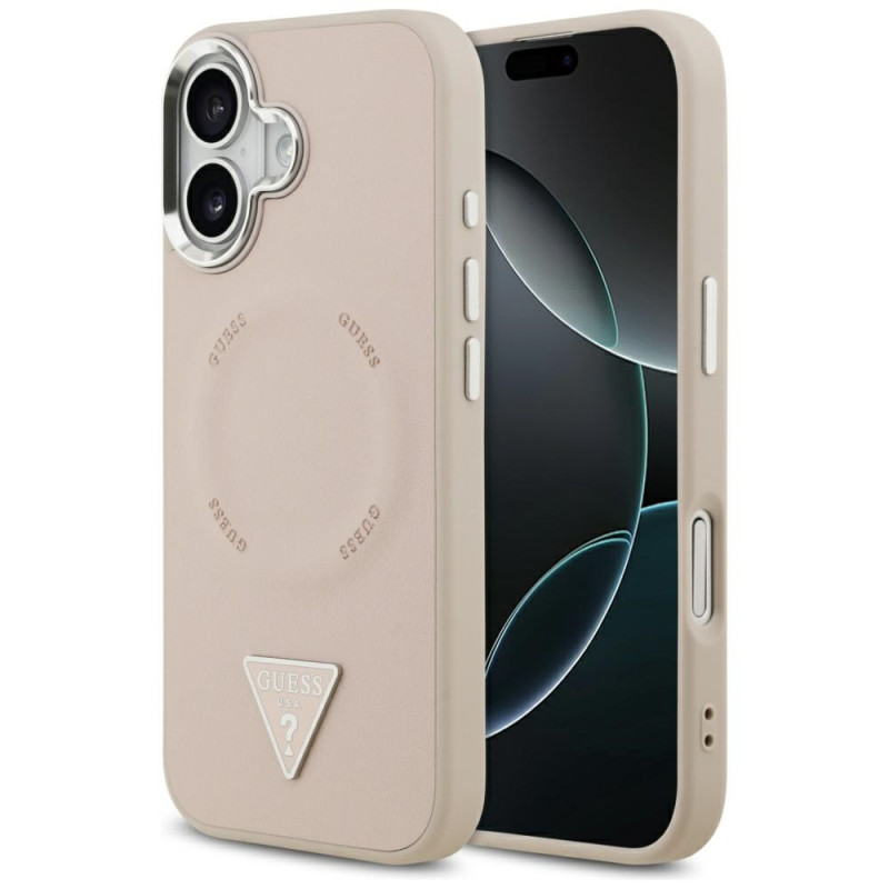 Kryt Guess Triangle Logo MagSafe pro iPhone 17 - pink