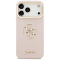 Kryt Guess Grained Big 4G & Stand pro iPhone 17 Pro Max - růžová