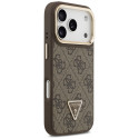 Kryt Guess 4G PU Triangle Logo & Stand iPhone 17 Pro - hnědá